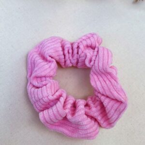 Scrunchie veludo rosa