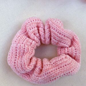 Scrunchie rosa veludo