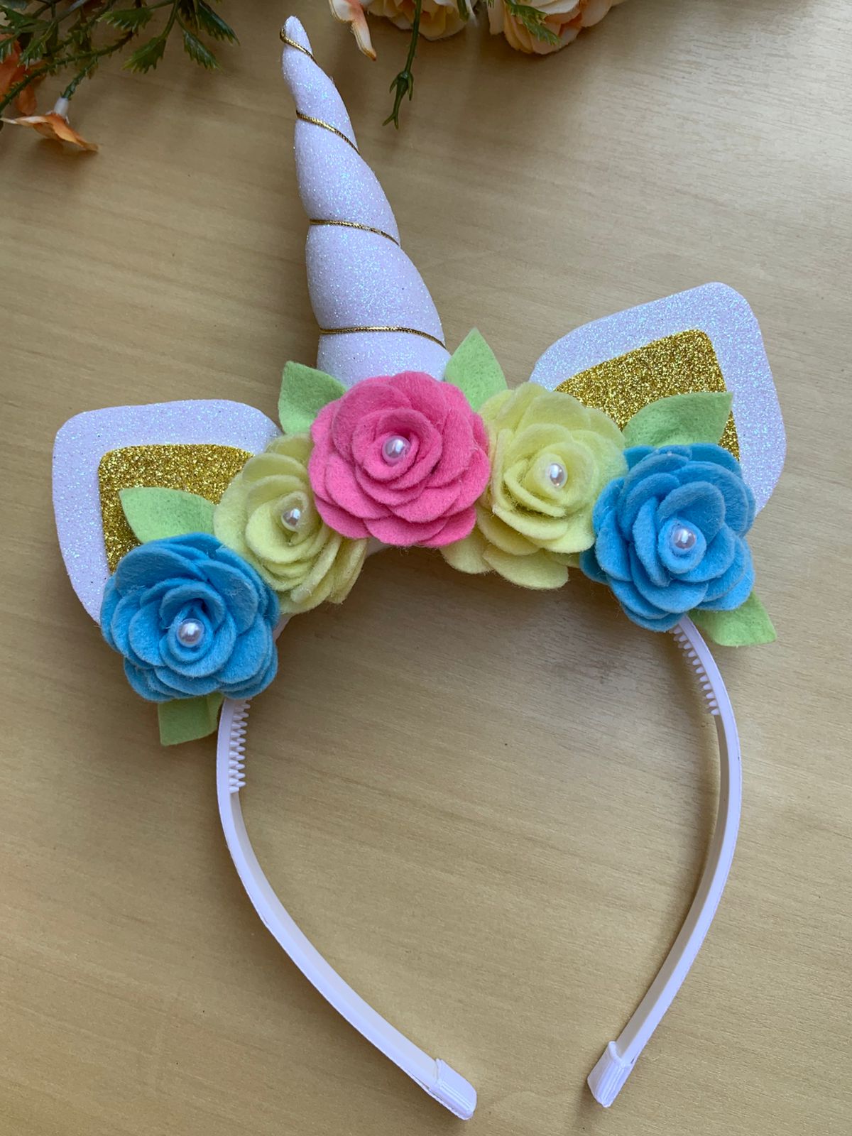 TIARA UNICORNIO BRANCA