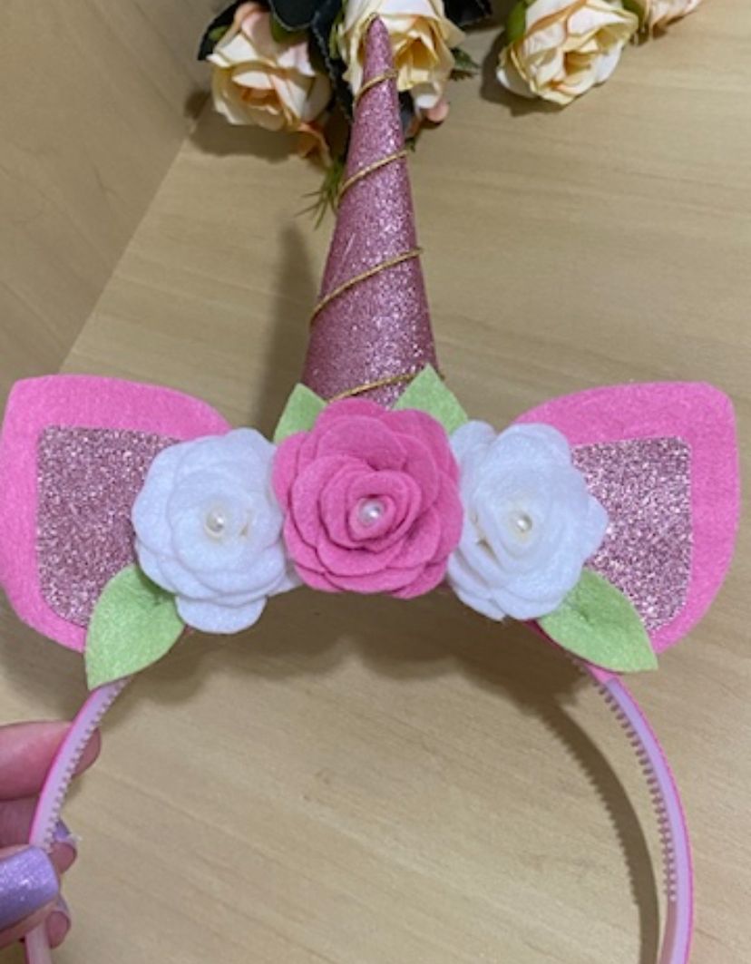 TIARA UNICORNIO ROSA - Imagem 2